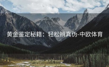 黄金鉴定秘籍：轻松辨真伪-中欧体育