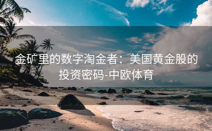 金矿里的数字淘金者：美国黄金股的投资密码-中欧体育