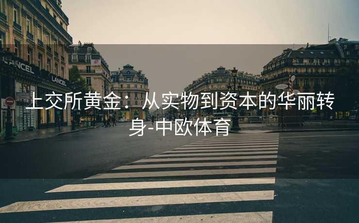上交所黄金：从实物到资本的华丽转身-中欧体育