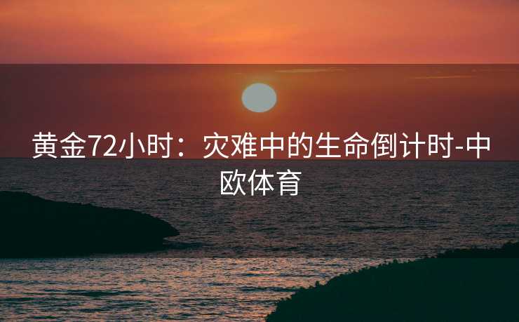 黄金72小时：灾难中的生命倒计时-中欧体育